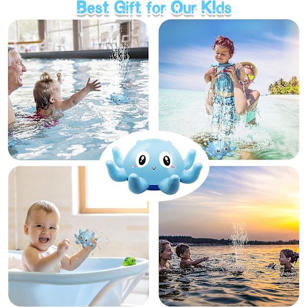 Baby Lysende Badelegetøj, Octopus Induktion Badelegetøj, Børn LED Badekar Legetøj til Svømning