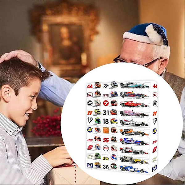 Adventskalender Nyaste F1 Adventskalender 2024 Män/Barn Adventskalender Bil Adventskalender 2024 Formel 1 Adventskalender 2024 Julgåva 2 sets