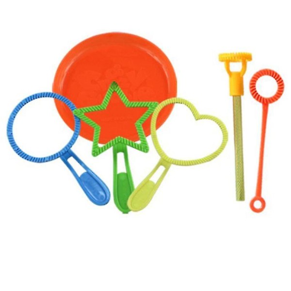 6 st Bubble Wand Tool Bubble Maker Blower Set för barn Barn Roliga leksaker (slumpmässig färg)