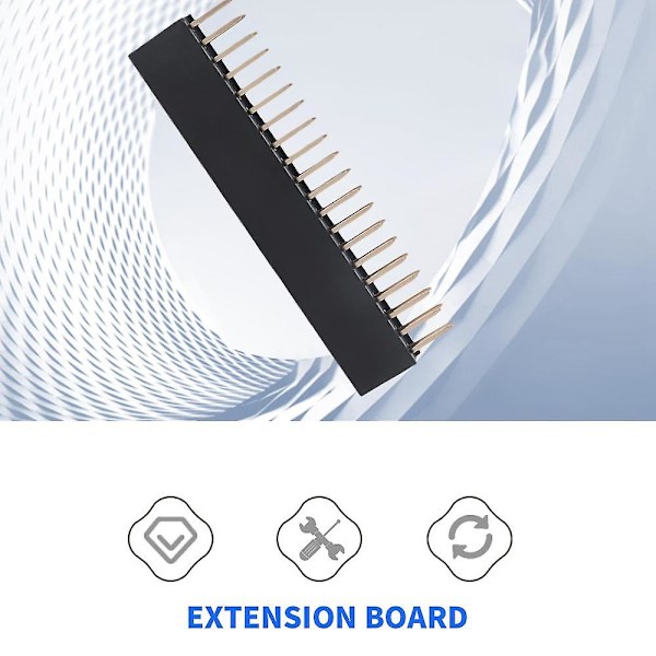 12 stk. 40-bens GPIO-header-kit 20x2-bens retvinklet GPIO-header-stik til Raspberry Pi Zero/4b/3b+/