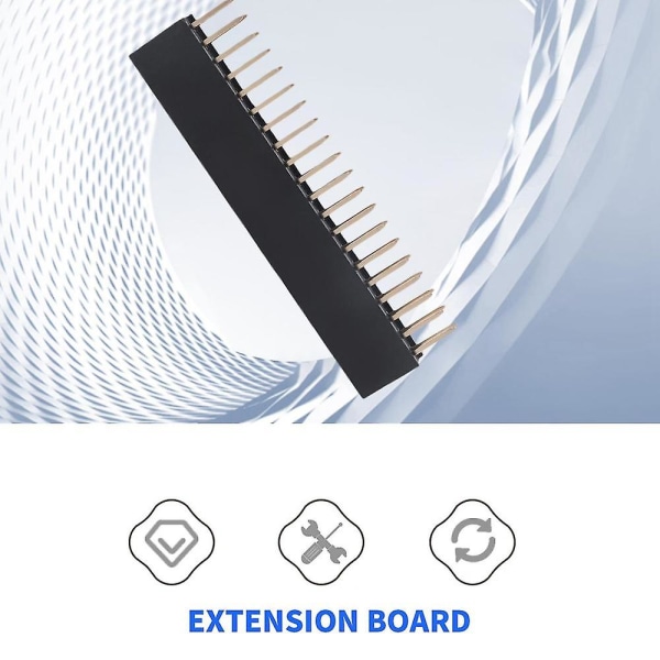 12 stk 40-pin GPIO-headersett 20x2-pin rettvinklet GPIO-headerkontakt for Raspberry Pi Zero/4b/3b+/
