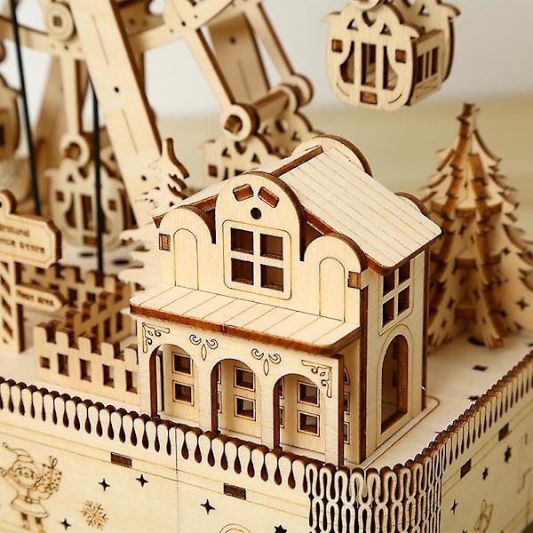 3D Träpussel DIY Modell Pariserhjul Pusselleksak Present Till Vuxna Och Tonåringar Jul/födelsedagspresent