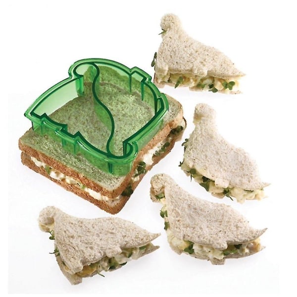 3 X Morsomme Dinosaur-formede Lunsj-smørbrød Toast Kaker Kake Brødkutter Diy-form