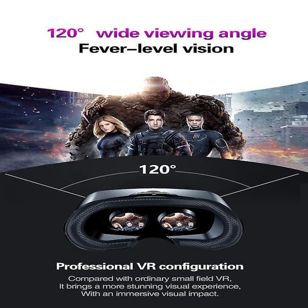 Vrg Pro 3D VR-glasögon Virtual Reality Full Screen Visuell Bredbild VR-glasögon För