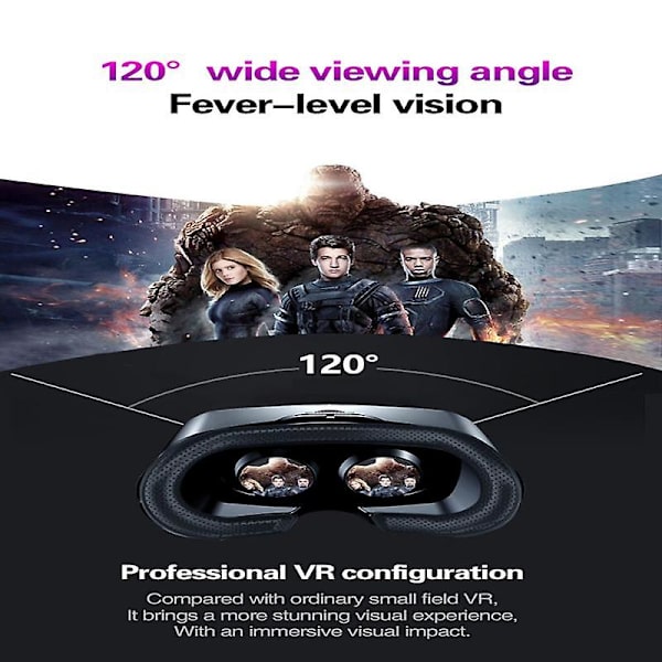 Vrg Pro 3D VR-lasit Virtual Reality Täysnäyttöinen Laajakulmainen VR-lasit
