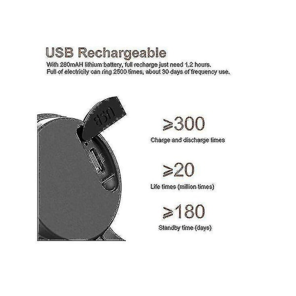 100db Vattentät Cykelhorn Elektronisk Klocka Säkerhet Usb Laddning Cykelhorn Larm Cykling Ljud Varning Siren Cykling Tillbehör