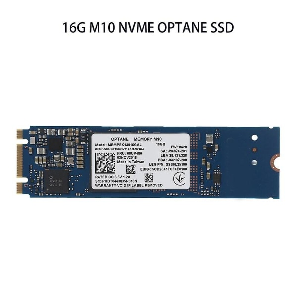 Intel Optane M10 16G SSD -asemalle, sisäinen SSD nopea kirjoitusnopeus