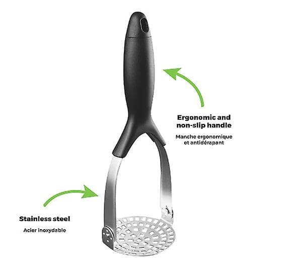 Kartoffelmoser Professionel Robust 100% PENGE TILBAGE GARANTI Grøntsags Presse Rustfrit Stål Foldbar