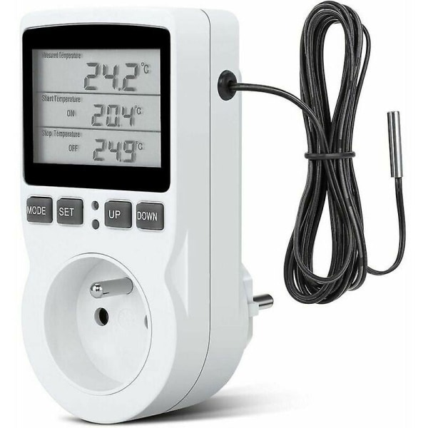 Kompatibel med termostatkontakt, digital timerkontakt, programmerbar digital kontakt med sensor, programmerbar digital timer, termostatkontakt Ch