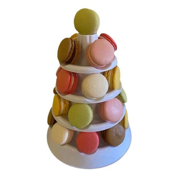 Stor kapacitet Macaron Tower 5 Tier Dessert Cupcake Stativ Plast Cookie Bricka