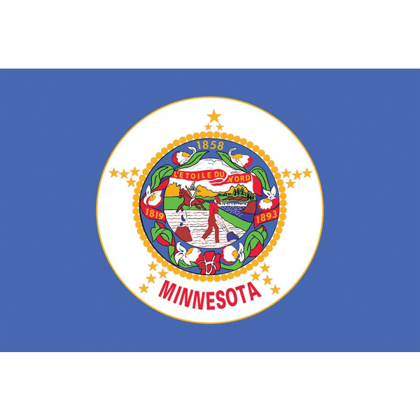 State Of Minnesota Flag 3x5ft, Minnesota State Flag, Minnesota Flag, Mn Flags Minnesota State Flag In God We Trust Magnolia Mn State Flags