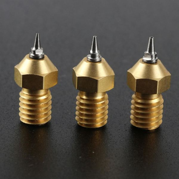 3 stycken 0,2/0,3/0,5 mm 3d-skrivarspetsmunstycke med avtagbara rostfria stålspetsar