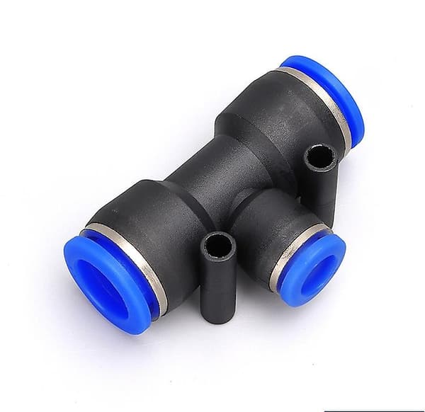 4 x blå tee-tee krympefitting (PE - 12) ytterdiameter 12mm