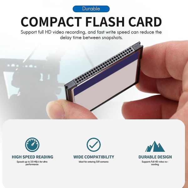 Professionel 4 GB Compact Flash-hukommelseskort (hvid og blå)