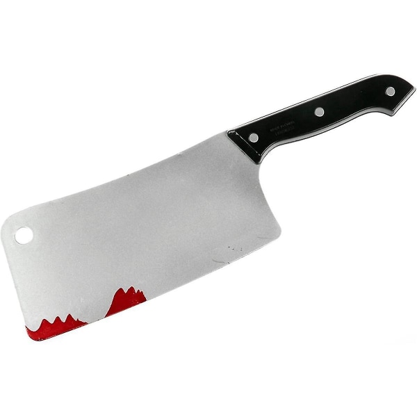 2x Bloody Cleaver, kniver Realistisk Kjøkken Cleaver Prop for Halloween Prank Leker Scenerekvisitter