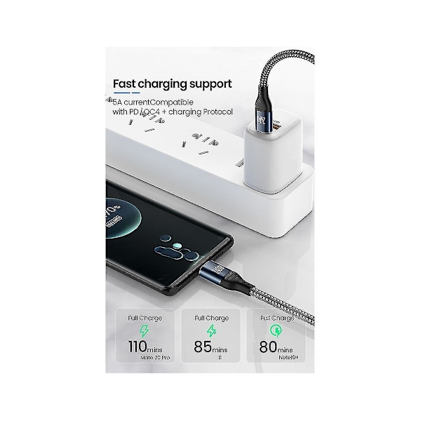 Pd3.1 240w Type C Hurtiglading Kabel Usb-c Type-c 2.0 Gen 2 5a Bærbar Mobiltelefon Super Rask Ladning