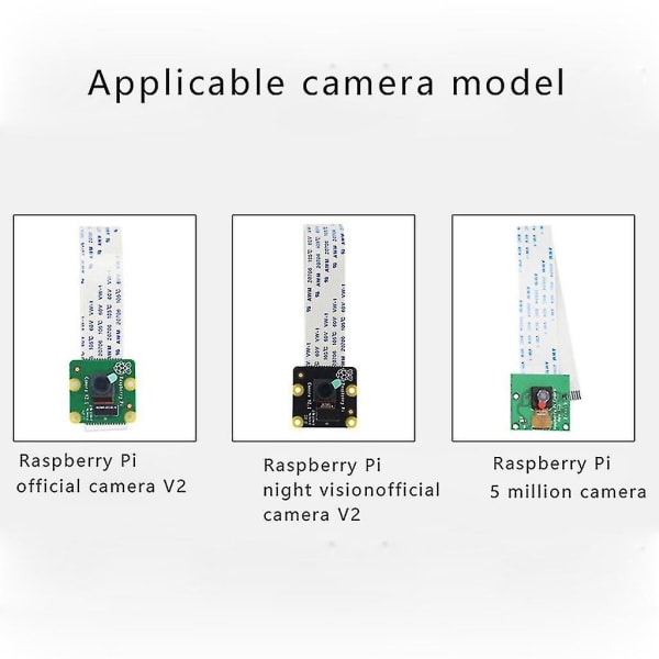 1 set genomskinlig akryl 5 mp kamerahållare Klart case för Raspberry Pi 1-4 för V2 officiell kamera