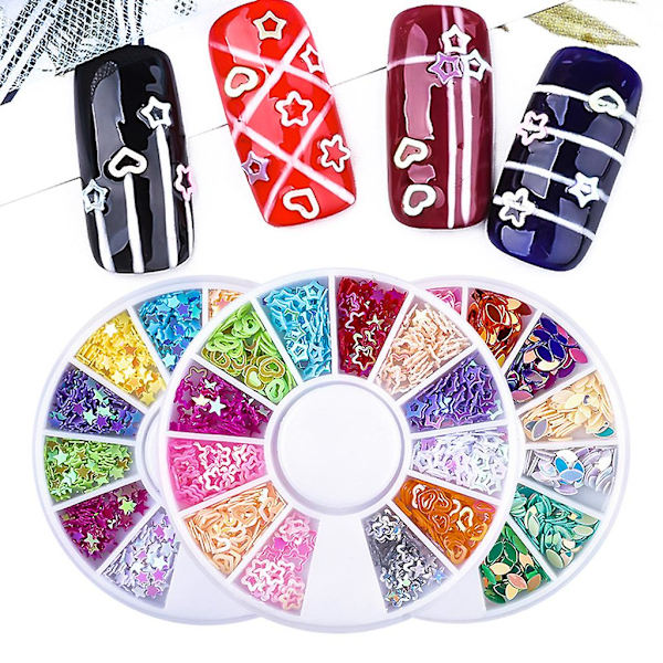 Nagelkonst Rhinestones Nagelkristallpärlor Nagelkonst Pärlor Färgglada