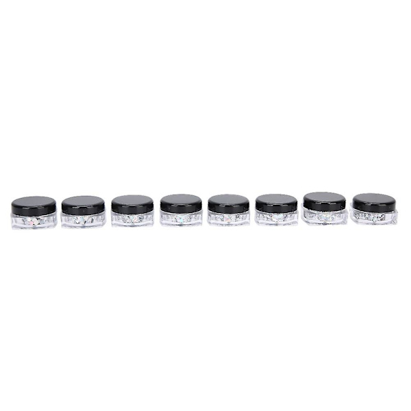 Nagelkonst Salong Glittrande Paljetter Tillbehör - 8st DIY Nagel Paljetter Dekoration
