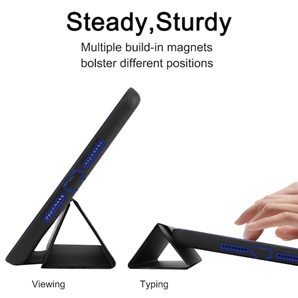 Smart Cover Stötskyddande Stativfodral Magnetiskt Skydd för Apple iPad Air 2 Blå