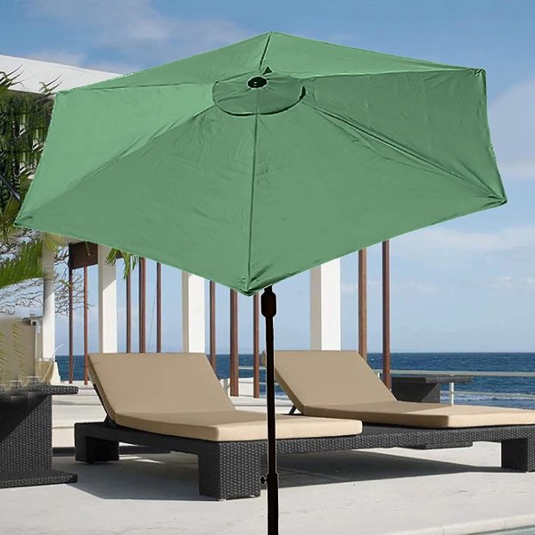 Udskiftning af parasoldæksel gårdhave Parasol 10 fod 6 ribben solsejl rund paraply baldakin til udendørs strandmarked