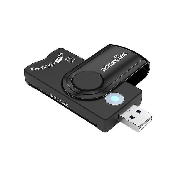 USB 2.0 Dod multifunktions smartkortläsare för stationära och mobila enheter