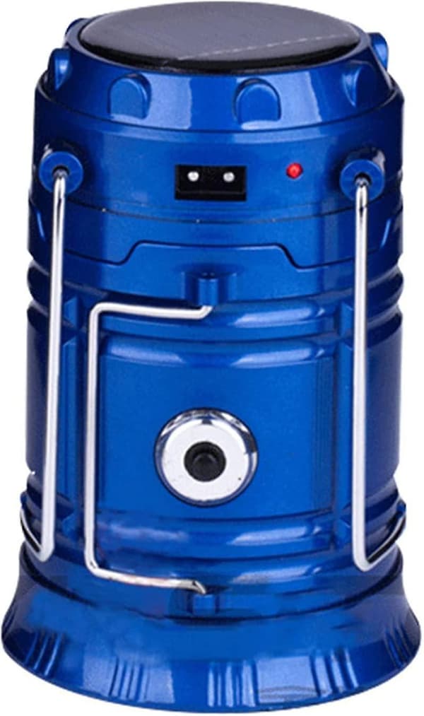 LED Camping Lantern, oppladbar (blå)