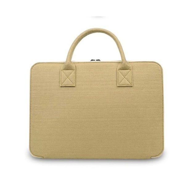 Lysegrå Laptop Sleeve til 17 tommer bærbar computer, Filt Computer Sleeve med håndtag til