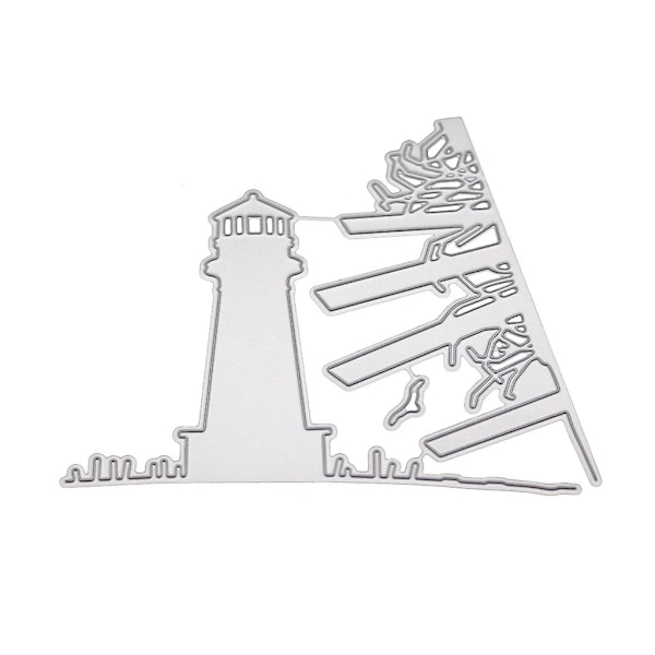 Fyr metallskärningsformar stencil DIY Scrapbooking Album Stämpelpapper Kort Em