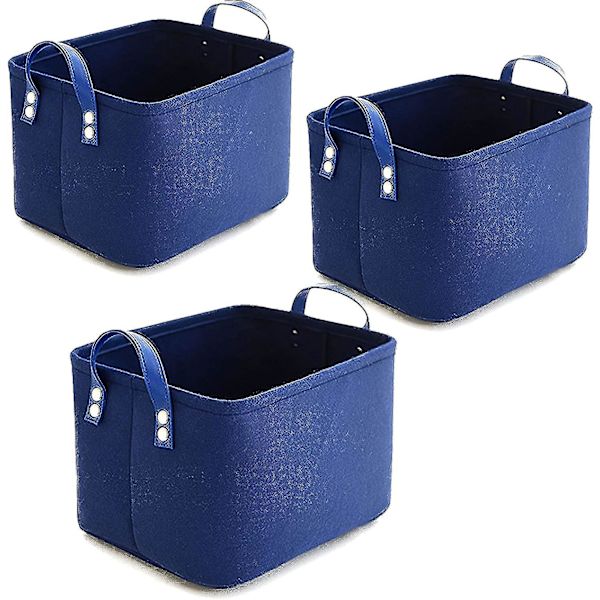 3 st Filtförvaringslådor