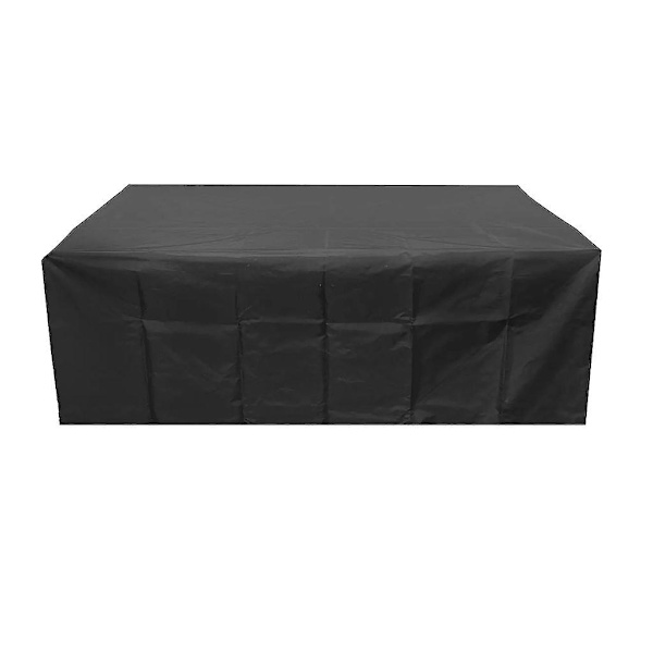 Skydd för trädgårdsbord, trädgårdsöverdrag, möbelskydd, rektangulär, vattentät, vindtät, UV-beständig, svart (150 x 90 x 75 cm)