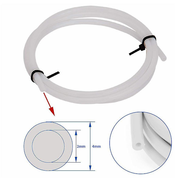 Opgrader 3D-printerkit med 1 m slange, PTFE-rørsav, pneumatiske fittings og Mk8-sokker og ekstra dyser til Ender 3
