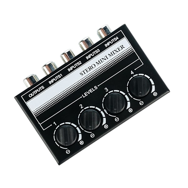 -12db Max Gain Mini Passiv Stereo Mixer Med 4 Grupper Af Stereo Rca Input
