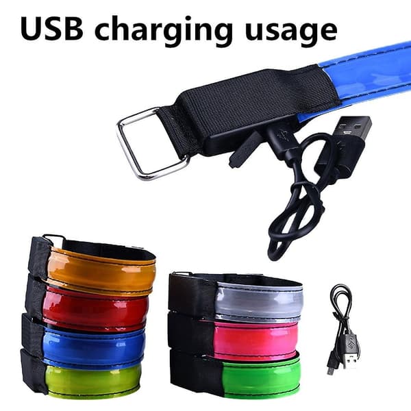 Ny LED-lysende armbåndsko-klips ryggsekk-klips lys multifunksjonell mini sikkerhet