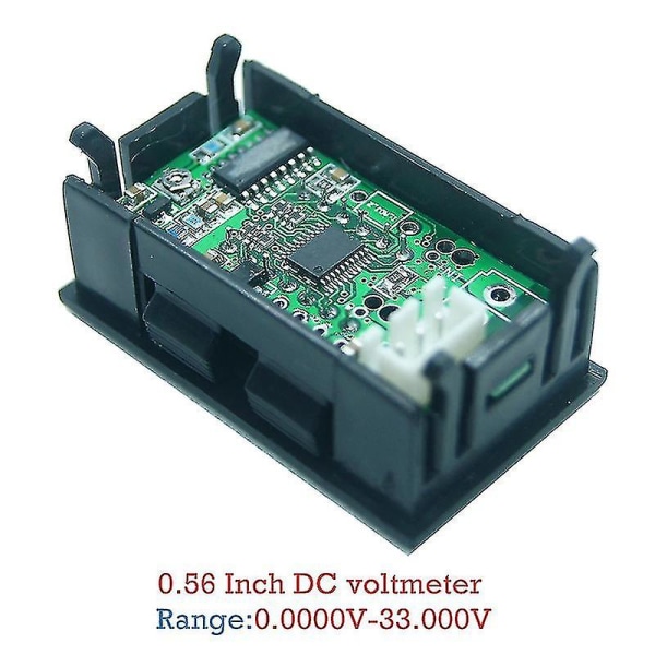 Digital 0,56 tommer LED-skærm 5 Bit DC 0-33.000v Voltmeter Spændingsmåler Tester