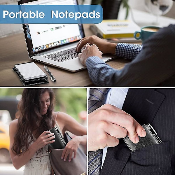 12 stk. lille lomme notesblokholder sæt mini lomme notesblokholder med 10 stk. 3 tommer x 5 tommer memo