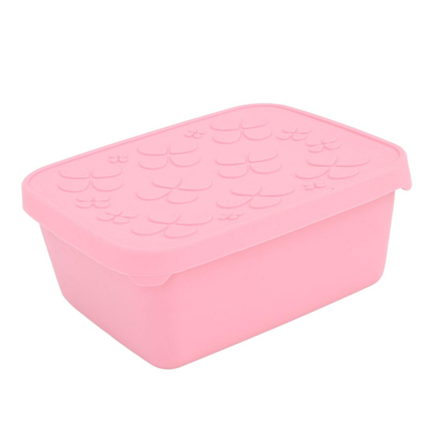 Rustfrit stål madkasse 550ml Lækagesikker Bento-beholder til børn og voksne Snacks Frugter Grøntsager Pink