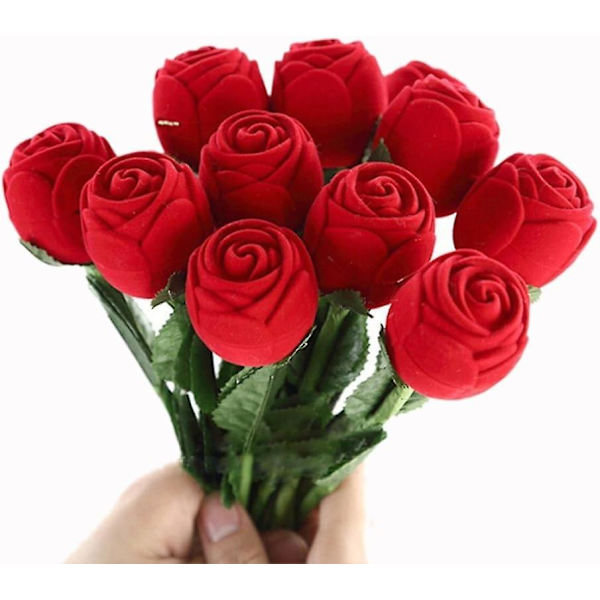 Ringeæske i form af en rose, Valentinsdagsgaveæske og vielsesringsæske
