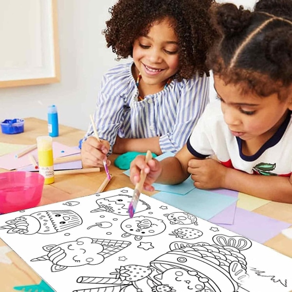 Lasten värityspöytäliina | Lasten piirustuspaperi | Uudelleenliimatut piirustuspaperirullat lapsille väritettäväksi