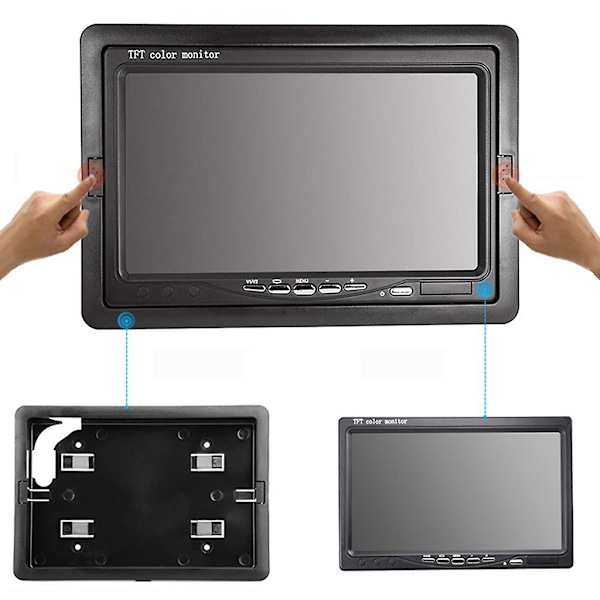 Skärm Lcddigital Monitor Backup Backkamera Bil Backspegel Dvd Video Recorder