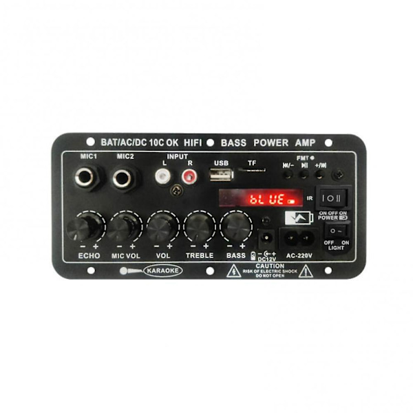 Digital Bluetooth Stereo Forstærkerkort Subwoofer Dobbelt Mikrofon Karaoke Bil Forstærkere Højttaler 24v 220v EU Stik