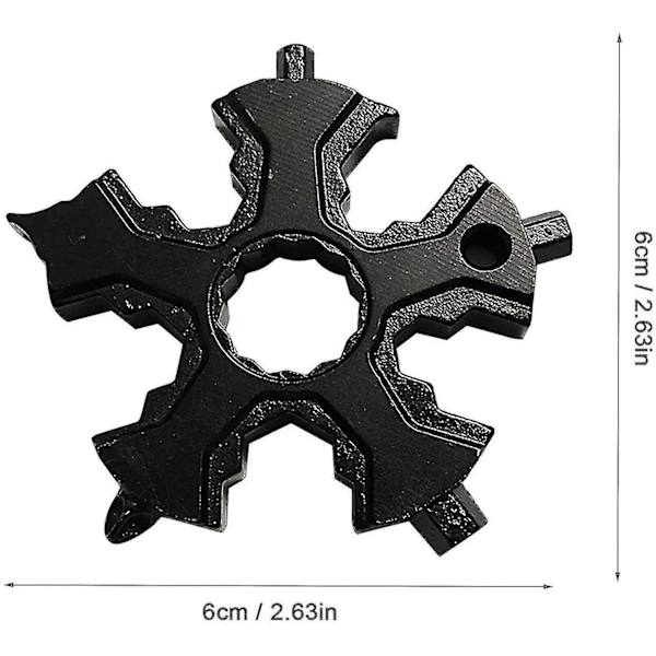 Snowflake Multi Tool - Bærbar, håndholdt kortflaskeåbner nøglering til cykling og cykel