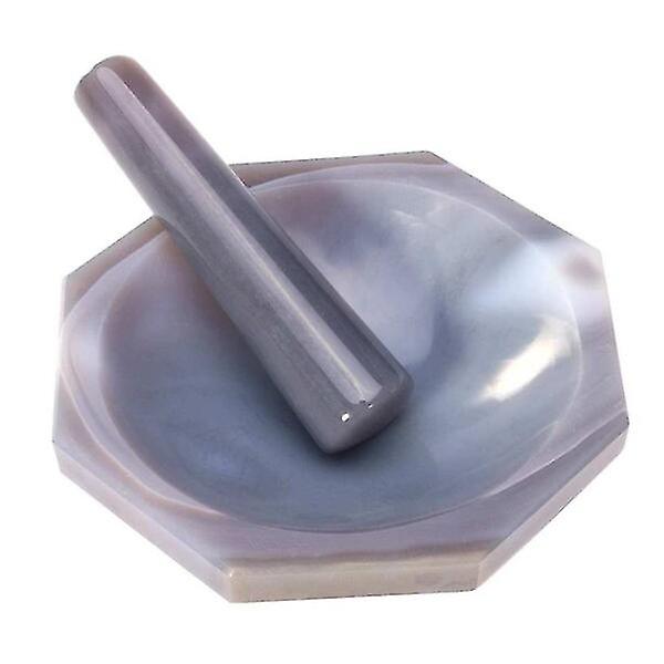 Natural Agate Spice Mills Mortar Grinder Set