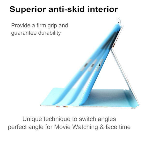 Fullt Skyddande Kortfack Stativ Smart Cover Case för iPad 234 Mini iPad 5:e 6:e