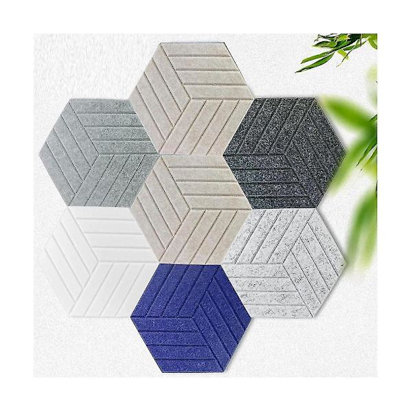 Lydisolerede Paneler Hexagon Selvklæbende, 12 stk. Akustiske Paneler, Lydabsorberende Panel Til Studie