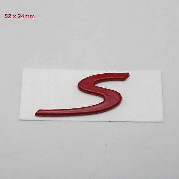 Baklucka Dekal S-Logotyp för Cayenne Bilstjärna Emblem 52 x 24 red