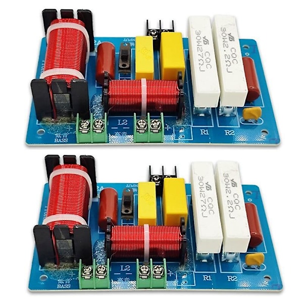 2 st PA-2A 2-vägs högtalarkorsning Diskant + 450W ren bas Subwoofer frekvensdelare filter DIY