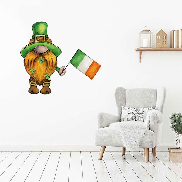 85 stk. St. Patricks Day vindue-klammer Gnome Leprechaun vindue-klistermærker statiske