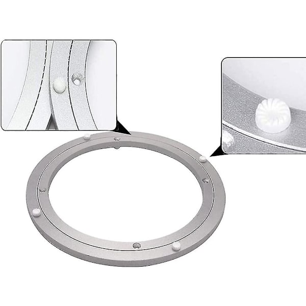 Lazy Susan, Lazy Susan for bord, Heavy Duty Lazy Susan, Enkel å installere sklisikre gummiføtter, for kjøkken, stue (10 tommer) 1