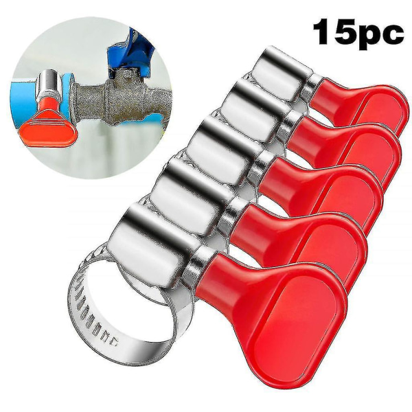 15 Pack Drainage Pipe Faucet Clamp Fixed Clamp Pipe Throat Hoop Inflatable Pipe